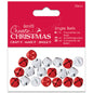 Papermania Jingle Bells Matte Finish Red & White (20pcs)