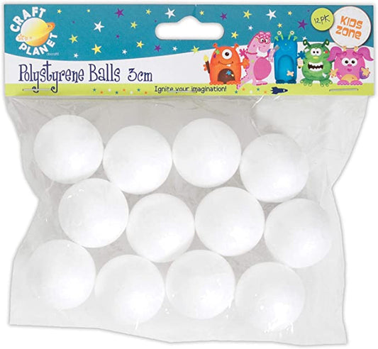 Craft Planet Polystyrene Balls 3cm PMA827902