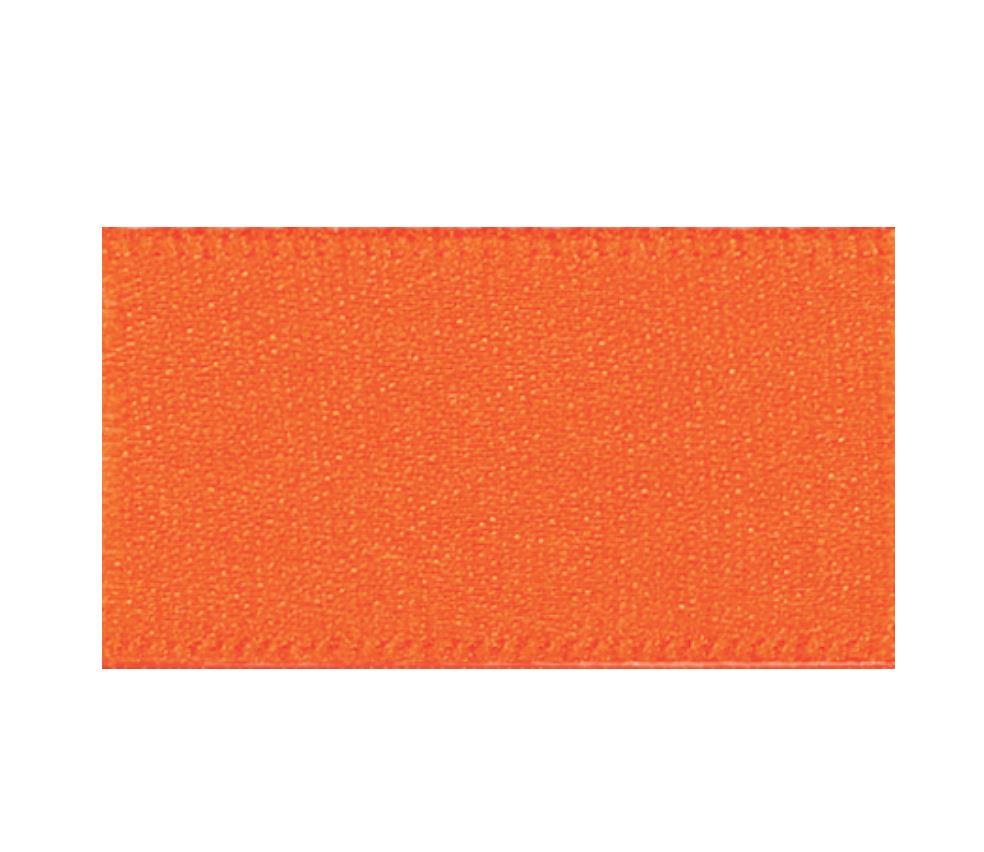 Ribbon Double Faced Satin 1m x 15mm Orange Delight
