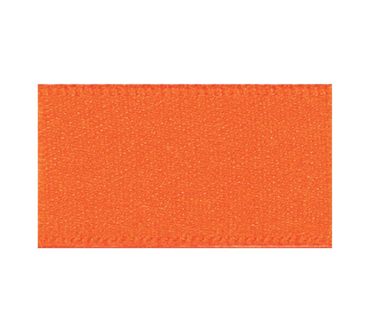 Ribbon Double Faced Satin 1m x 15mm Orange Delight