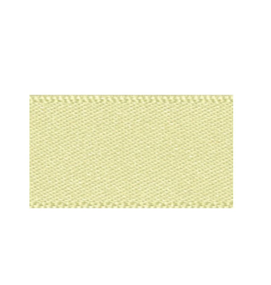 Ribbon Double Faced Satin 1m x 25mm Pale Lemon