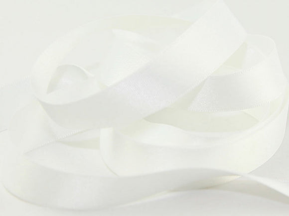 Ribbon Double Faced Satin 1m x 25mm White