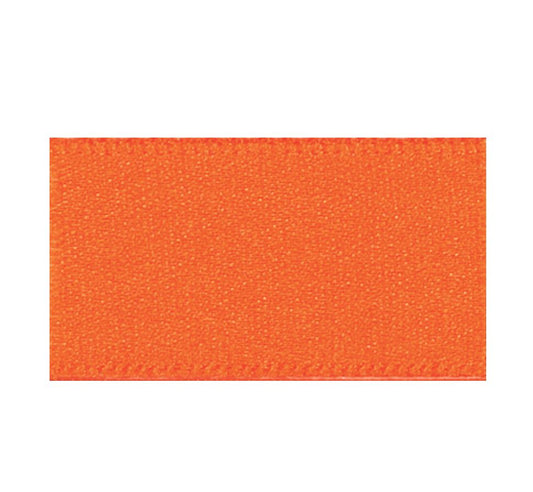 Ribbon Double Faced Satin 1m x 25mm Orange Delight