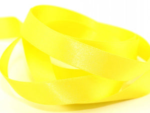 Ribbon Double Faced Satin 1m x 25mm Yellow