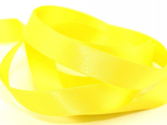 Ribbon Double Faced Satin 1m x 25mm Yellow