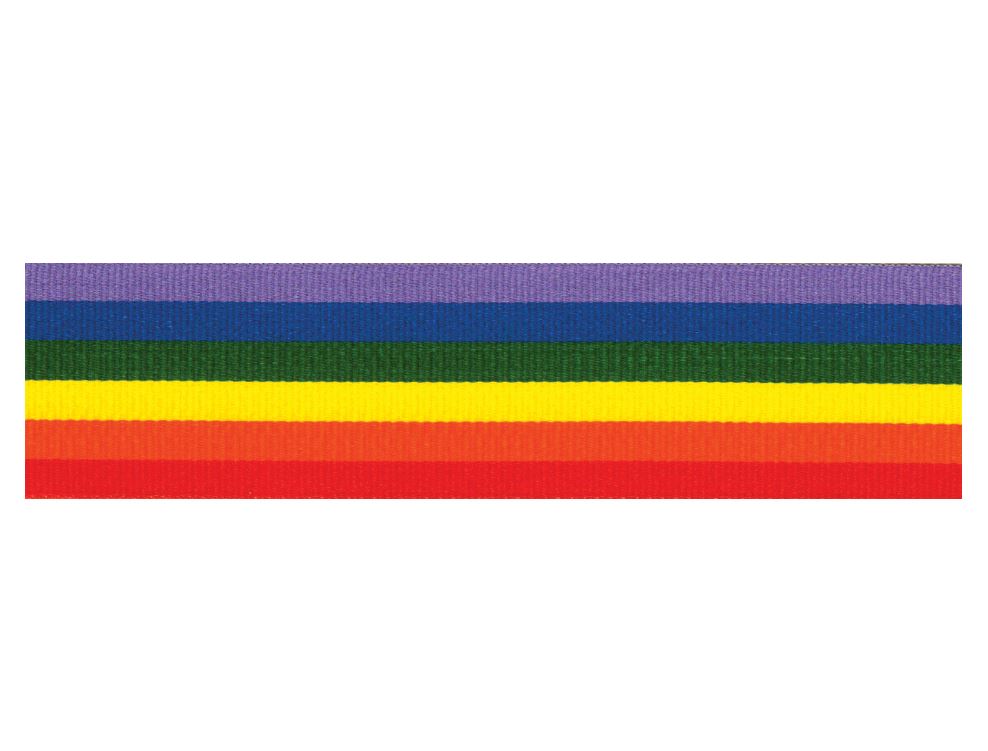 Berisfords Ribbon Rainbow 1m x 25mm