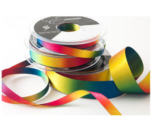 Berisfords Ribbon Rainbow Ombré 20m x 15mm Multi