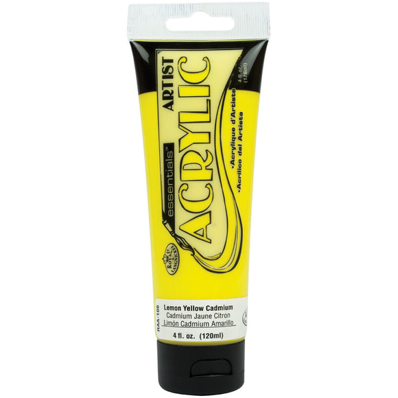 Essentials 120ml Acrylic Paint Lemon Yellow