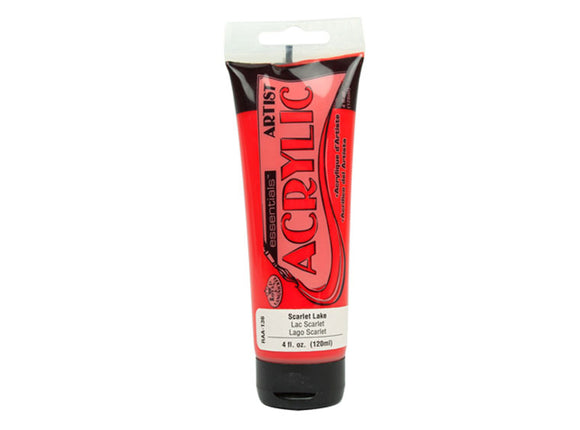 Essentials 120ml Acrylic Paint Scarlet Lake