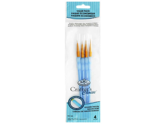 Crafter's Choice Golden Talkon Detail Brush Set 4 pc