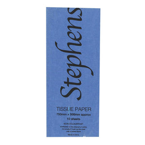 Stephens Tissue Paper Dark Blue 750x500mm (10 Sheets)