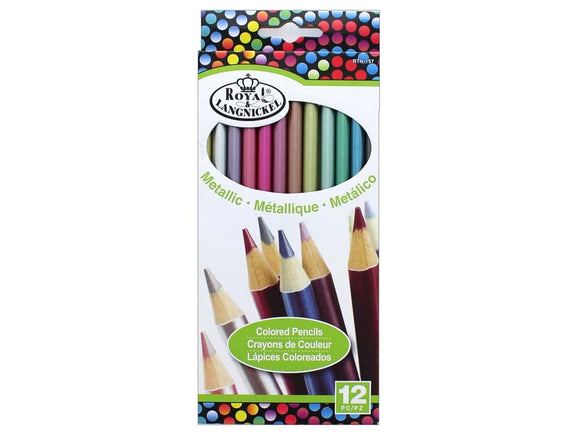 Metallic Colour Pencils 12 piece