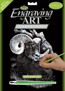 Silver Foil Engraving Art Kit Longhorn Ram