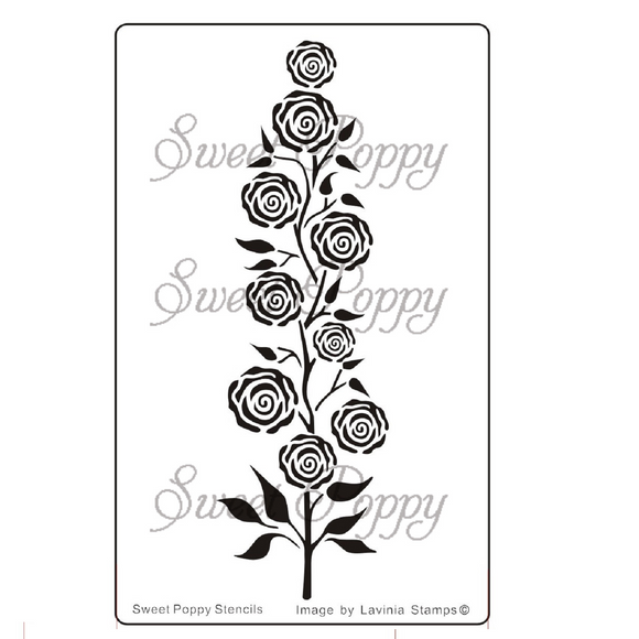 Sweet Poppy Stencil - Rose Tree