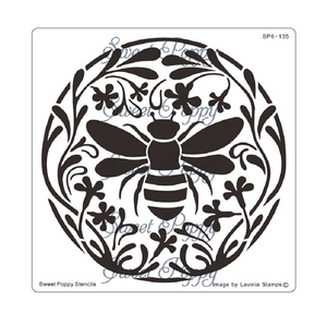 Sweet Poppy Stencil - Bumblebee Circle