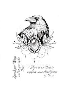 Sweet Poppy A5 Clear Stamp - Raven