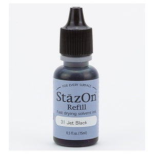 Tsukineko StazOn Ink Reinker - Jet Black