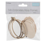 Mini Embroidery Hoop: Oval: 40 x 60mm: 5 Packs of 3 Hoops