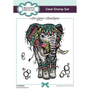 Designer Boutique Clear Stamp Set Doodle Elephant