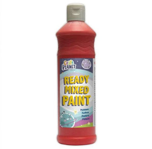 Craft Planet Ready Mix Paint 600ml - Brilliant Red