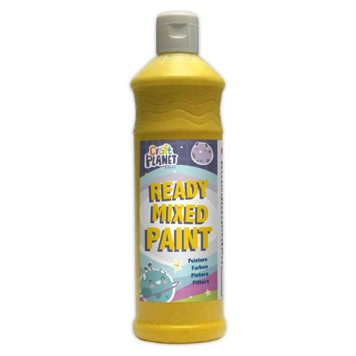 Craft Planet Ready Mix Paint 600ml - Brilliant Yellow