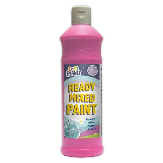 Craft Planet Ready Mix Paint 600ml - Pink