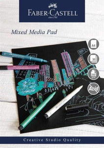 Faber-Castell Creative Studio A4 Mixed Media Pad Black 250gsm 30 sheets