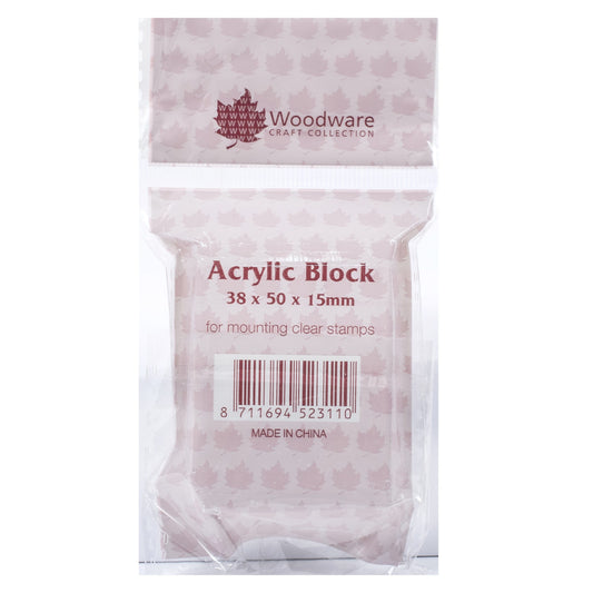 Woodware Acrylic Block 38 X 50mm Small