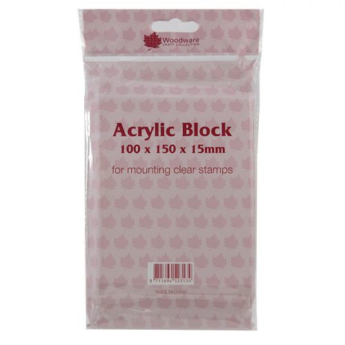 Woodware Acryclic Block 100x150x15mm