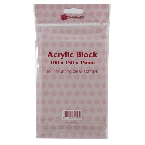 Woodware Acryclic Block 100x150x15mm