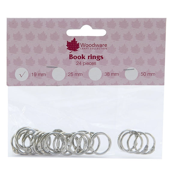Woodware 19mm Book Rings Pk 24 – The Craft Room