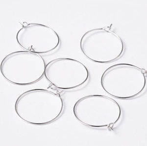 Wine Glass Charms - Silver