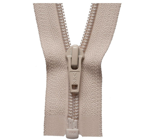 36cm Nylon Open End Medium Weight Zip Beige