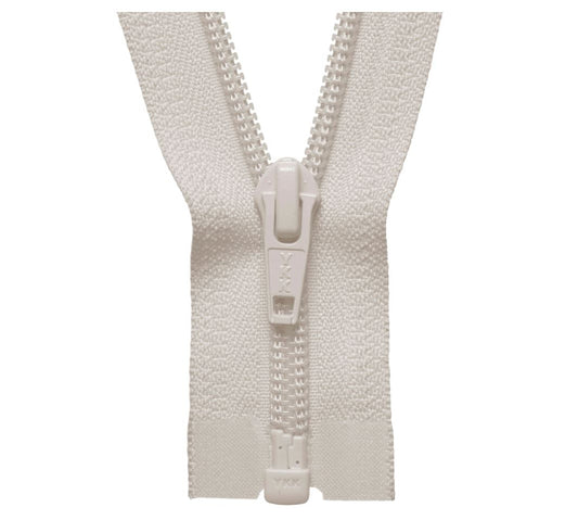 36cm Nylon Open End Medium Weight Zip Ivory