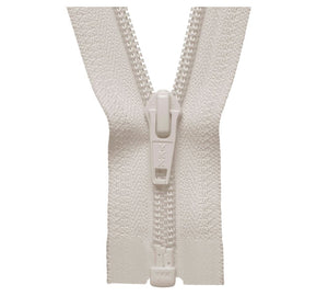 36cm Nylon Open End Medium Weight Zip Ivory