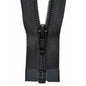 46cm Nylon Open End Medium Weight Zip Black