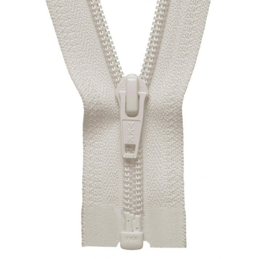 46cm Nylon Open End Medium Weight Zip Ivory