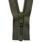 56cm Nylon Open End Medium Weight Zip Khaki