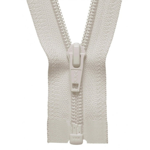 56cm Nylon Open End Medium Weight Zip Ivory