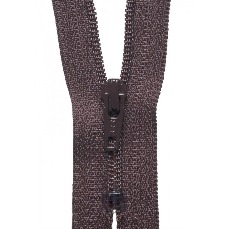 56cm Nylon Dress and Skirt Zip Brown