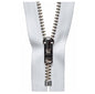 18cm Metal Trouser Zip White