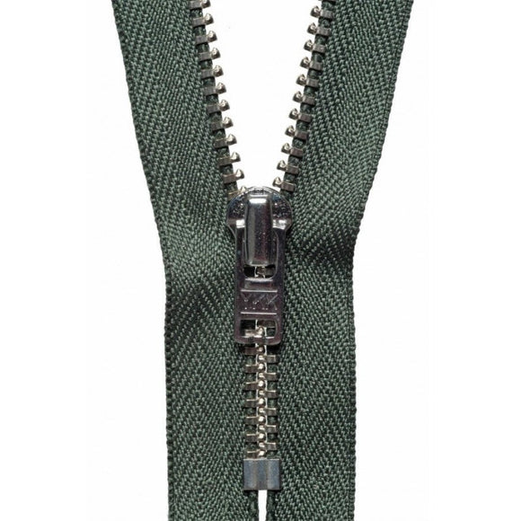 20cm Metal Trouser Zip Spruce Green