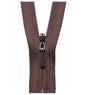 23cm Concealed Zip Brown