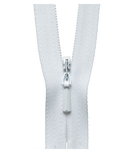 41cm Concealed Zip White