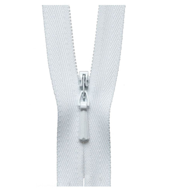 41cm Concealed Zip White