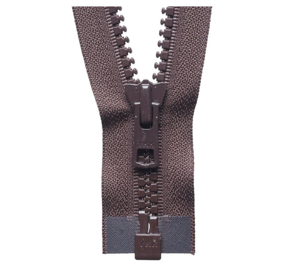 61cm Vislon Open End Heavy Weight Zip Brown