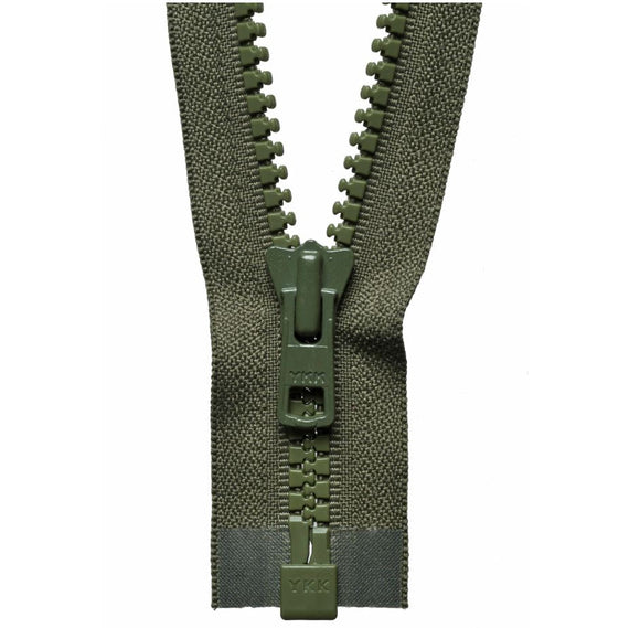 71cm Vislon Open End Heavy Weight Zip Khaki