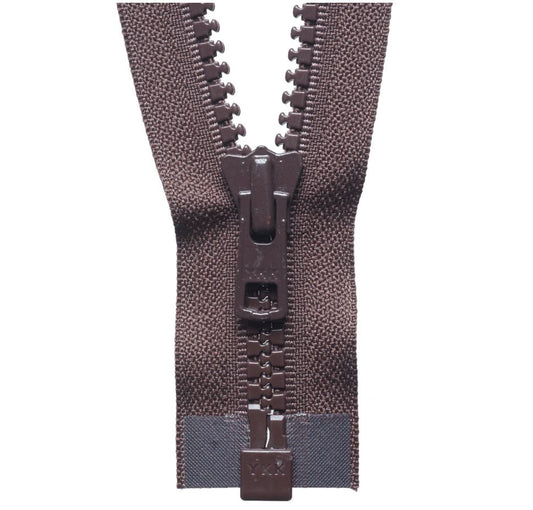 71cm Vislon Open End Heavy Weight Zip Brown