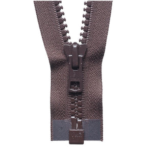 71cm Vislon Open End Heavy Weight Zip Brown