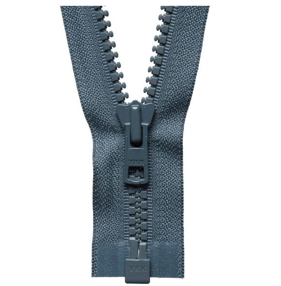 71cm Vislon Open End Heavy Weight Zip Dark Grey